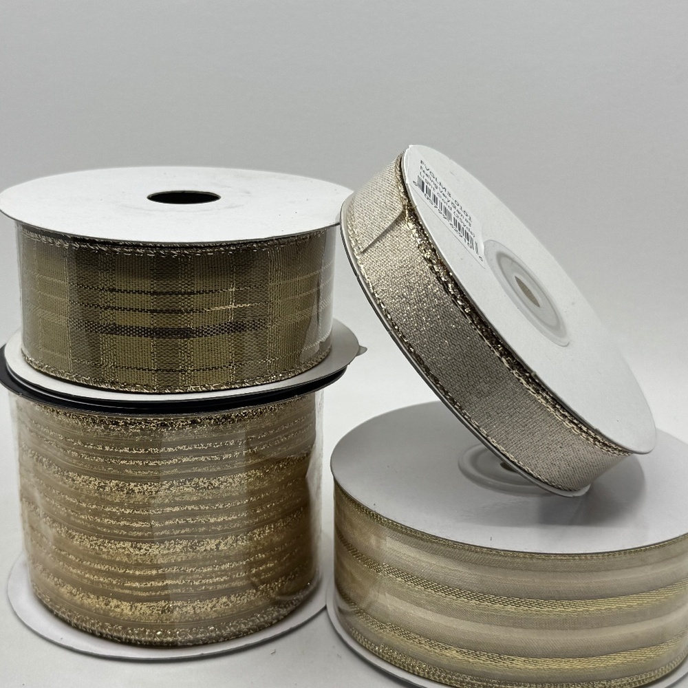 Gold Ribbon Set of 4